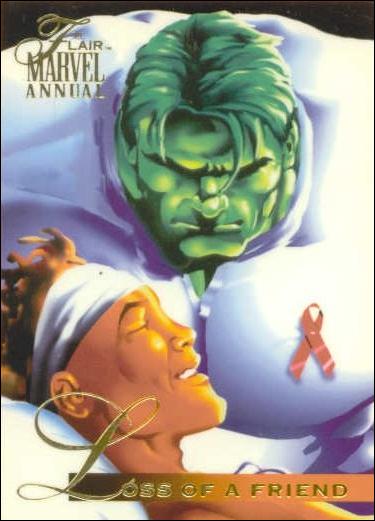 Marvel Annual Flair '95 (Base Set) card 83 Loss of a Friend