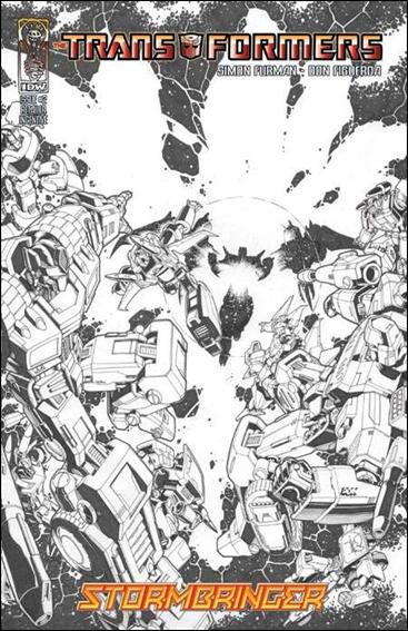 Transformers: Stormbringer issue 2-C Don Figueroa Black & White Wraparound Cover 1:25