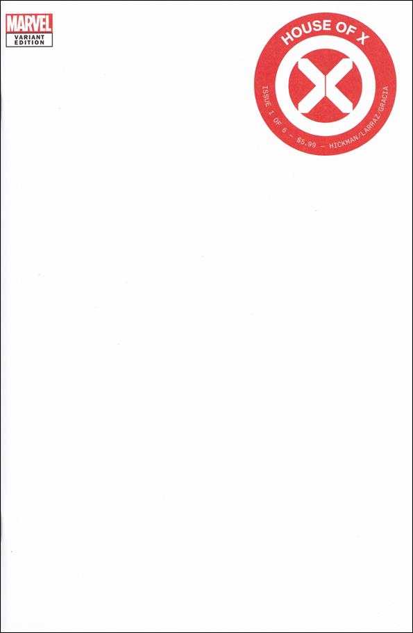 House of X issue 1-H Blank/Sketch Cover