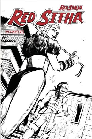 Red Sonja: Red Sitha issue 3-I Valentina Pinti 1:10 Black & White Cover