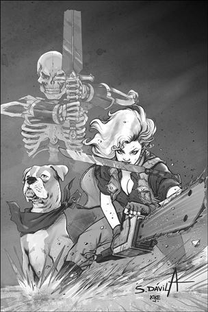 Death to the Army of Darkness issue 2-F Sergio Davila 1:11 Black & White Virgin Cover