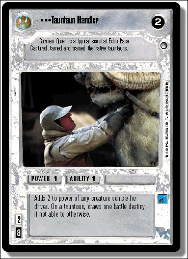 Star Wars: Hoth Limited (Base Set) card 103 Tauntaun Handler