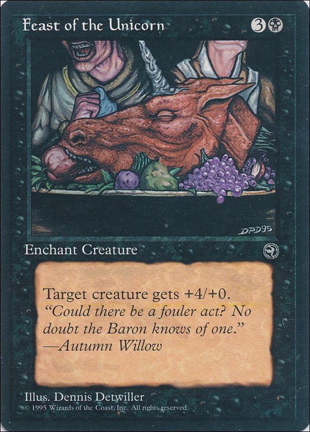 Magic the Gathering: Homelands (Base Set) card 47-B Feast of the Unicorn