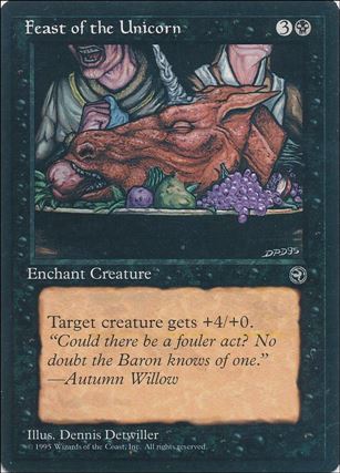 Magic the Gathering: Homelands (Base Set) card 47-B Feast of the Unicorn