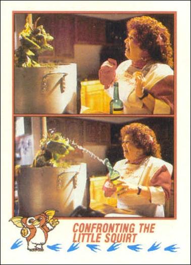 Gremlins 2: The New Batch (Base Set) card 39 Confronting The Little Squirt