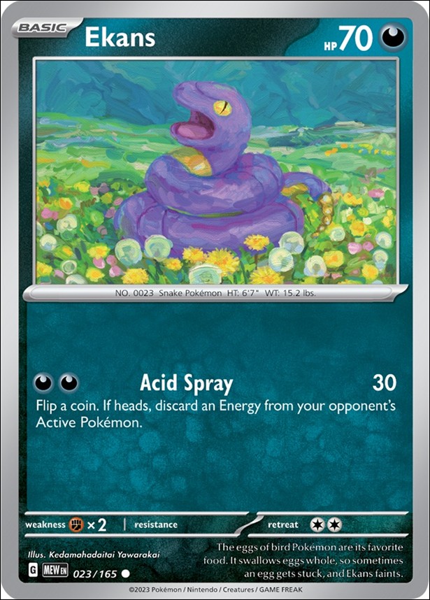 Pokemon: Scarlet & Violet - 151 (Base Set) card 023/165 Ekans