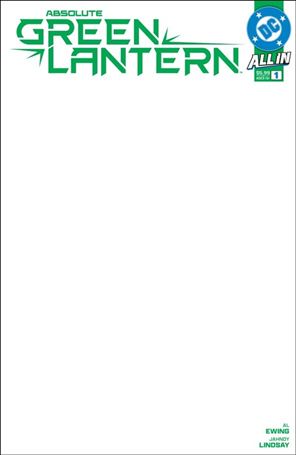 Absolute Green Lantern issue 1-H Blank/Sketch Cardstock Cover