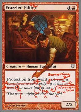 Magic the Gathering: Unhinged (Base Set) card 77 Frazzled Editor