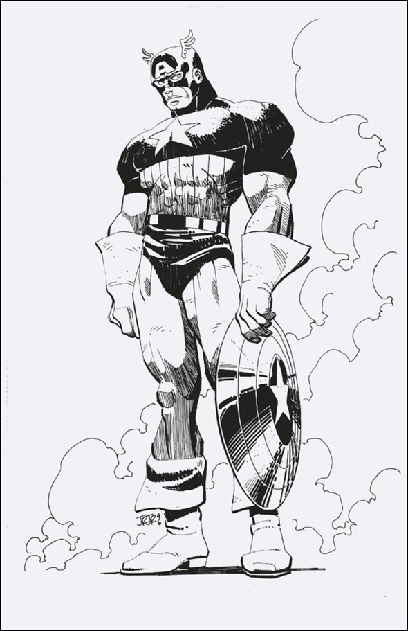 Captain America (2025) issue 1-P John Romita B&W Virgin 1:25 Cover (2nd Printing)