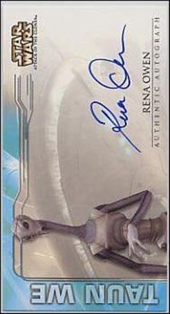 Star Wars: Attack of the Clones Widevision  (Autograph Subset) card nn14 Rena Owen - Taun We (1:29 Packs)