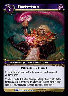 World of Warcraft: Through the Dark Portal (Base Set) card 113 Shadowburn