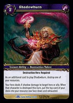 World of Warcraft: Through the Dark Portal (Base Set) card 113 Shadowburn