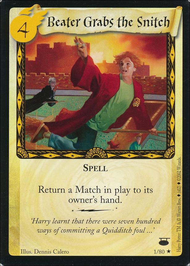 Harry Potter: Diagon Alley (Base Set) card 1 Beater Grabs the Snitch