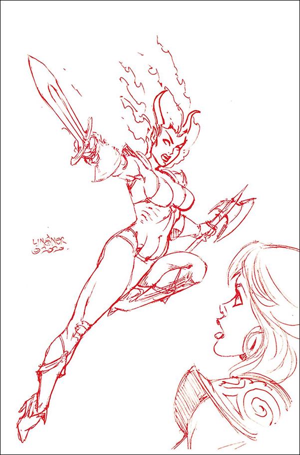 Sonjaversal issue 1-ZD Joseph Michael Linsner Red Line Art Virgin Cover