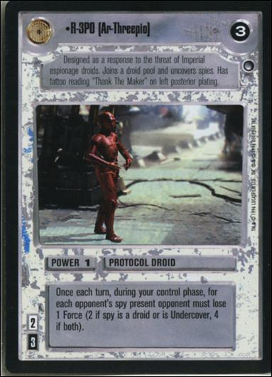 Star Wars: Hoth Limited (Base Set) card 86-B R-3PO (Ar-Threepio) (Corrected Version)