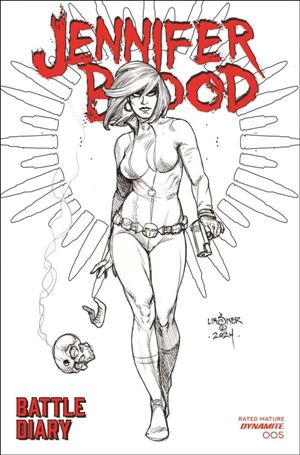Jennifer Blood: Battle Diary issue 5-D Joseph Michael Linsner Line Art 1:10 Cover