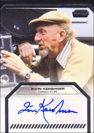 Star Wars Galactic Files (Autograph Subset) card nn7 Irvin Kershner, Director 1/50 (1:6,018 Packs)