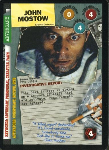 X-Files: 101361 (Base Set) card XF97-0387x1 John Mostow