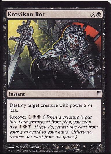 Magic the Gathering: Coldsnap (Base Set) card 63 Krovikan Rot