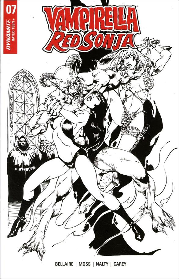 Vampirella / Red Sonja issue 7-H Roberto Castro 1:7 Black & White Cover