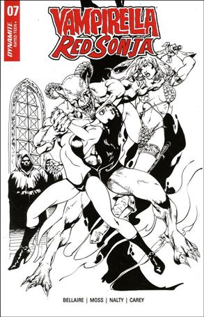 Vampirella / Red Sonja issue 7-H Roberto Castro 1:7 Black & White Cover
