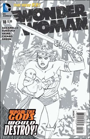 Wonder Woman (2011) issue 18-B 1:25 Black and White Cover