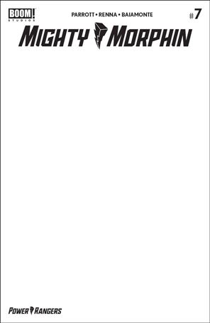 Mighty Morphin issue 7-C Blank/Sketch Cover