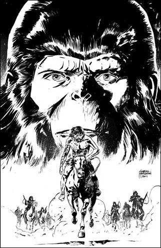 Exile on the Planet of the Apes issue 2-C Gabriel Hardman Virgin Cover