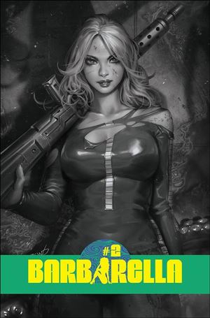 Barbarella (2021) issue 2-H Derrick Chew 1:10 Black & White Cover