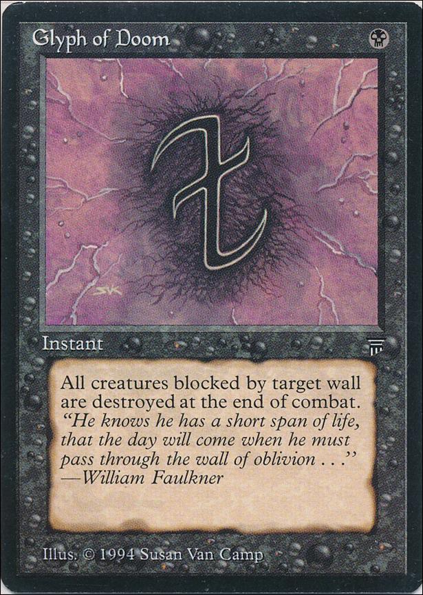 Magic the Gathering: Legends (Base Set) card 100 Glyph of Doom