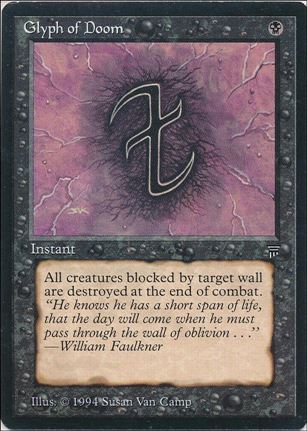 Magic the Gathering: Legends (Base Set) card 100 Glyph of Doom