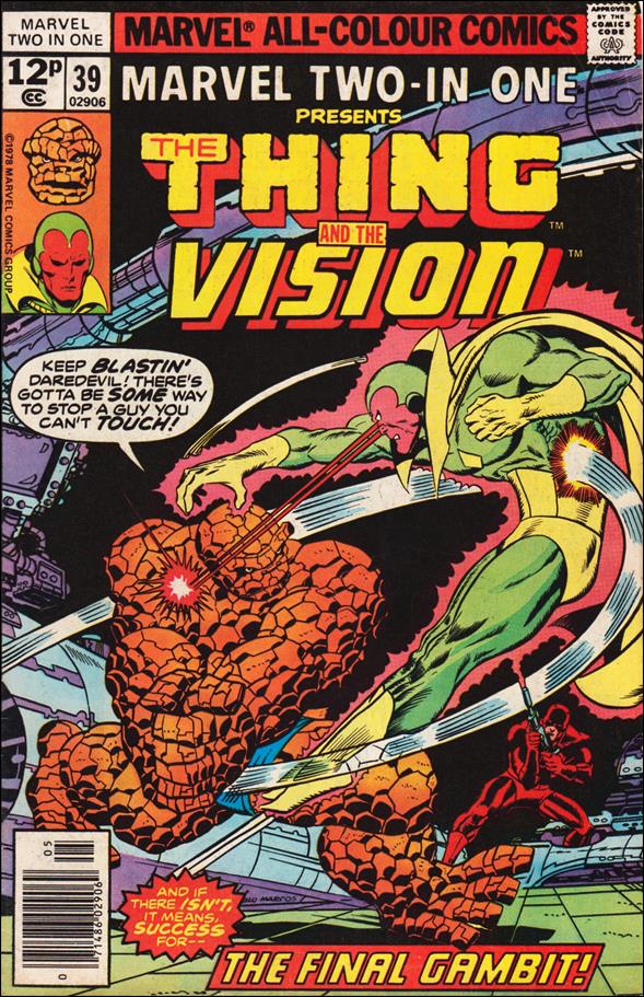 Marvel Two-in-One (1974) issue 39-B UK Price Cover