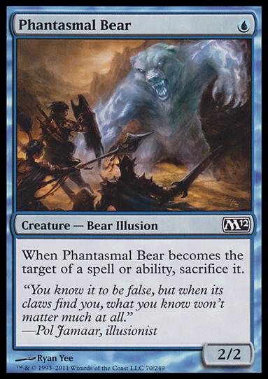 Magic the Gathering: 2012 Core Set (Base Set) card 70 Phantasmal Bear