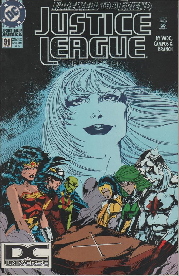 Justice League America issue 91-B DC Universe UPC (2nd Printing)