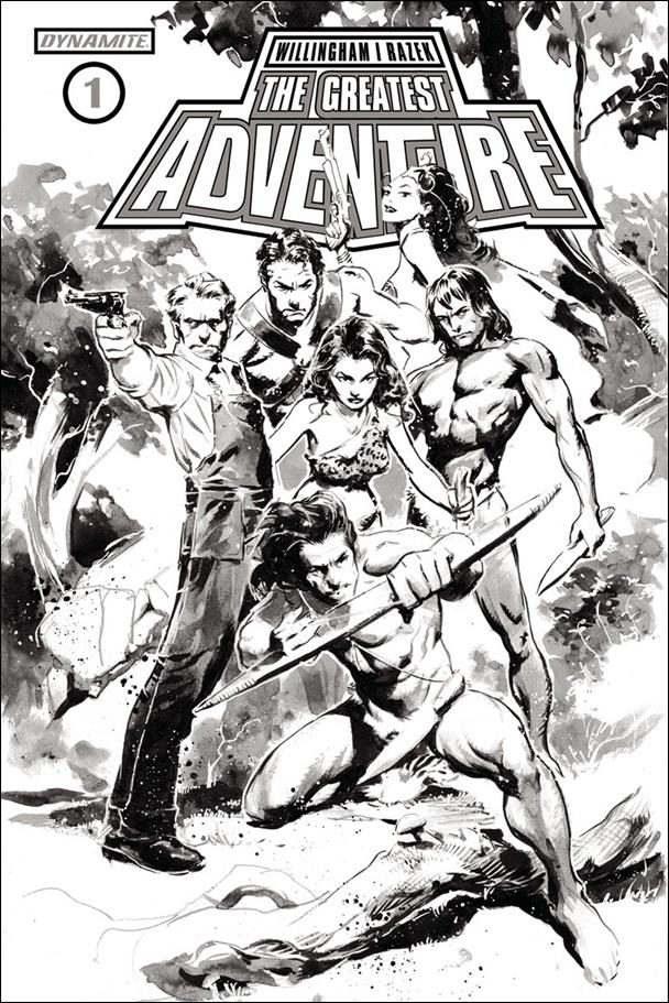 Greatest Adventure issue 1-H Cary Nord 1:30 Black and White Cover