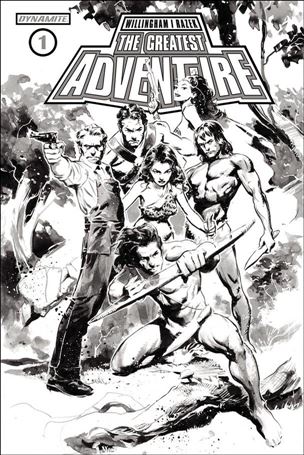 Greatest Adventure issue 1-H Cary Nord 1:30 Black and White Cover