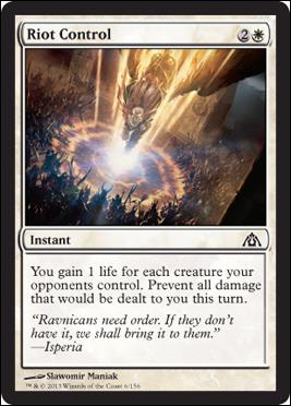 Magic the Gathering: Dragon's Maze (Base Set) card 6 Riot Control