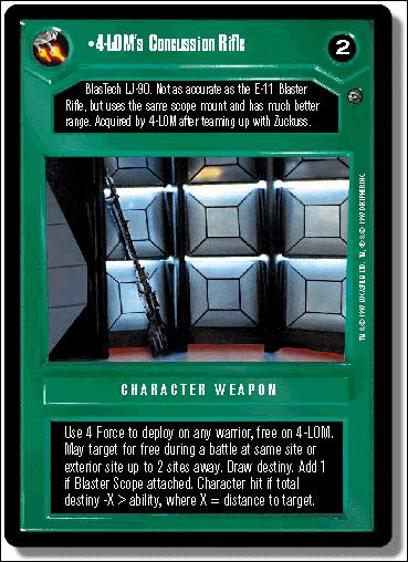 Star Wars: Dagobah Limited (Base Set) card 84 4-LOM's Concussion Rifle