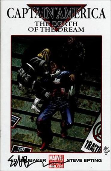 Captain America (2005) issue 25-E DF (Signed by Ed Brubaker) 1/300
