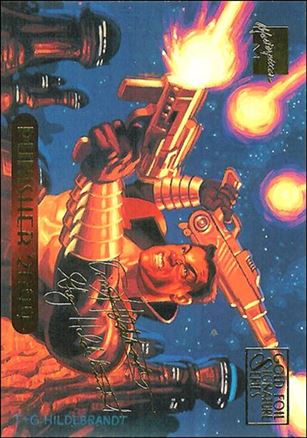 1994 Marvel Masterpieces (Gold-Foil Signature Parallel Base Set) card 95 Punisher 2099