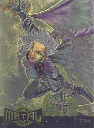 Marvel Metal (Metal Blasters Subset) card 13-B Storm (Gold Foil)