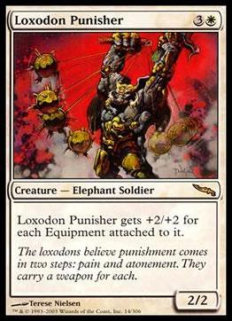 Magic the Gathering: Mirrodin (Base Set) card 14 Loxodon Punisher