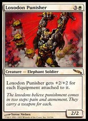 Magic the Gathering: Mirrodin (Base Set) card 14 Loxodon Punisher
