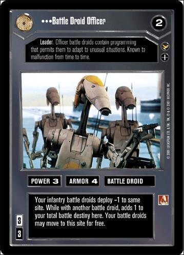 Star Wars: Theed Palace Limited (Base Set) card 11 Battle Droid Officer