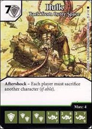 Marvel Dice Masters Amazing Spider-Man card 92 Hulk: Back from Outer Space