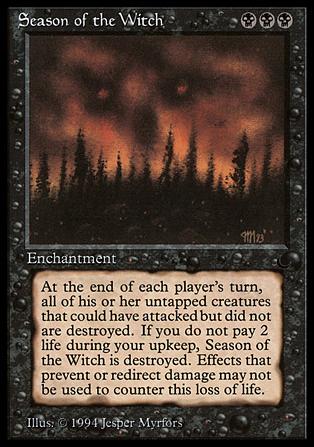 Magic the Gathering: The Dark (Base Set) card 52 Season of the Witch