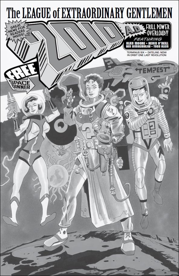 League of Extraordinary Gentlemen: The Tempest issue 6-B 1:25 Black & White Cover