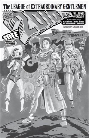 League of Extraordinary Gentlemen: The Tempest issue 6-B 1:25 Black & White Cover