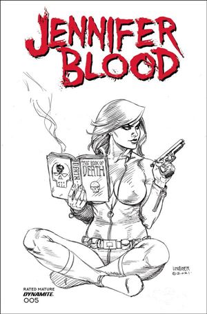 Jennifer Blood (2021) issue 5-L Joseph Michael Linsner 1:15 Black & White Cover