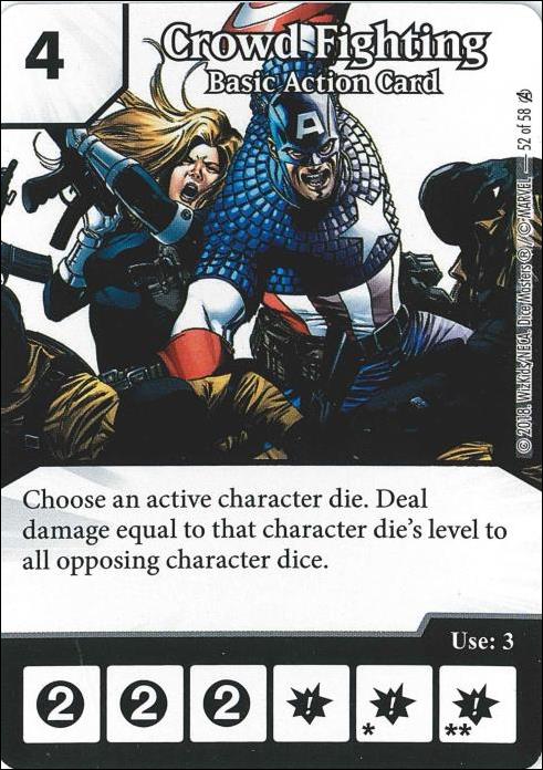 Marvel Dice Masters Avengers Infinity Campaign Box  card 52 Crowd Fighting: Basic Action Card 